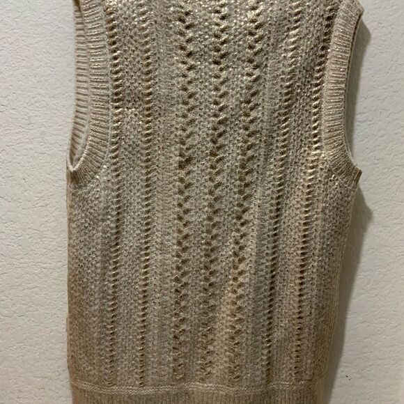 New $590 Marc Cain Yellow Cable Knit Sweater Tank Top virgin wool size N3 / 8 - Picture 7 of 15